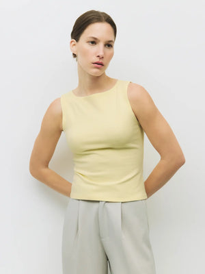The Sidney Top | Brushed Knit Tank Top in yellow