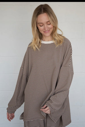 Dana Striped long sleeve tee