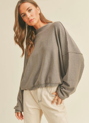Grey Oversized Sweatshirt