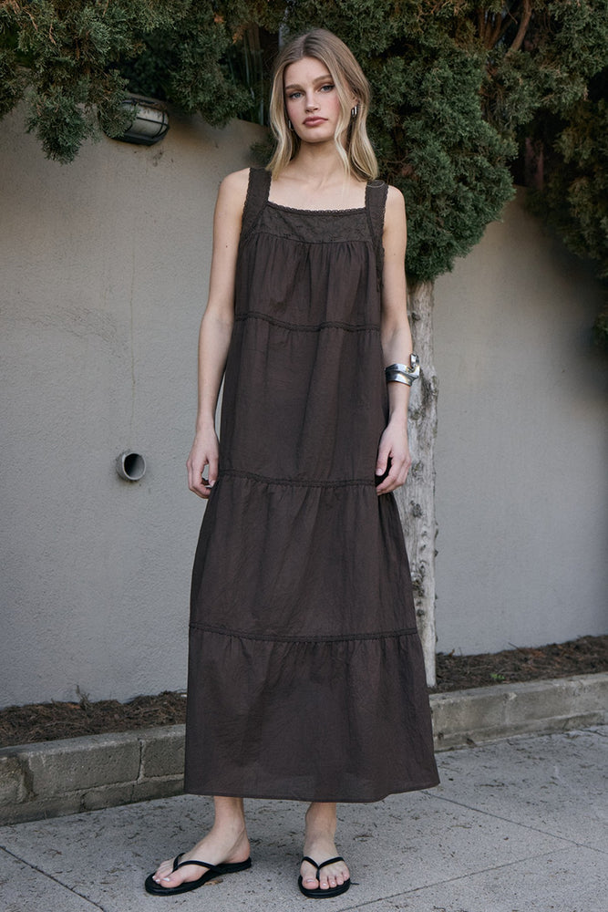 brown hippie dress Hippie Boho Maxi Flowy Tie Dye Dress Amber Gold / Regular