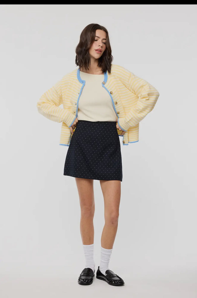 Yellow striped cardigan