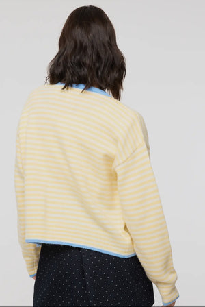 Yellow striped cardigan