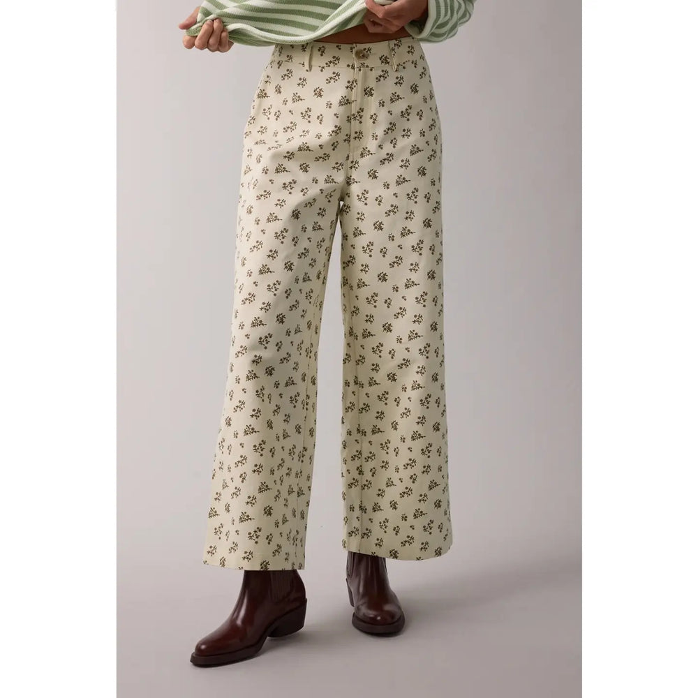 Floral Denim Pants