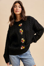 Floral Embroidered Sweater