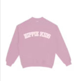 Pink Mock-neck varsity crewneck