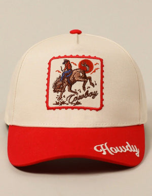 Red howdy hat