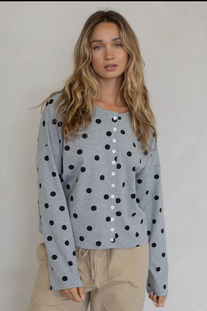 Cody Polka Dot grey sweater