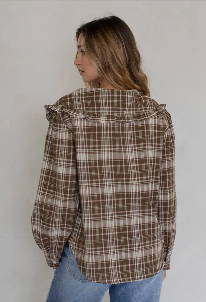 Ren brown plaid top