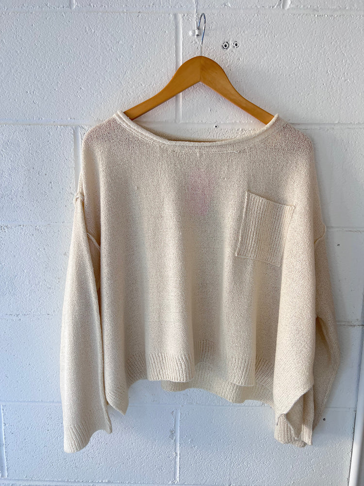 Cream Loose Knit Sweater