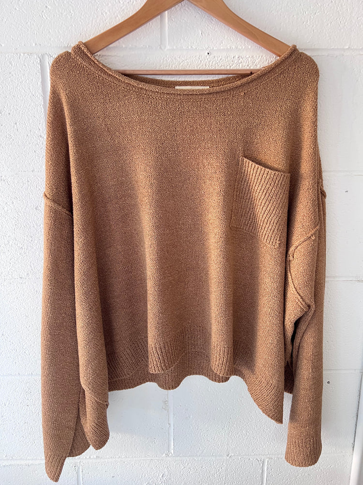 Camel Loose Knit Sweater