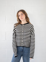 Striped piper cardigan