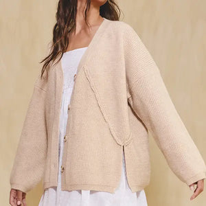 Open Front Slouchy Sweater Cardigan