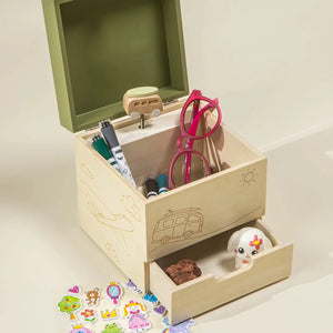 Wooden Musical Souvenir Box - Travel