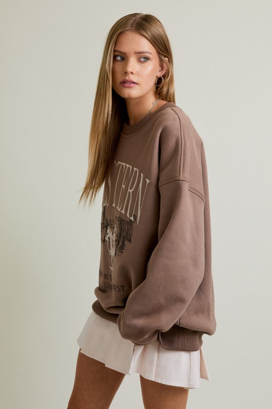 Mocha Cowboy Crewneck