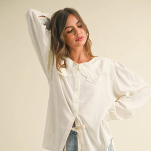 Peter Pan Collar Buttondown Blouse