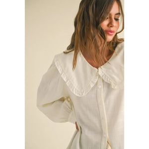 Peter Pan Collar Buttondown Blouse