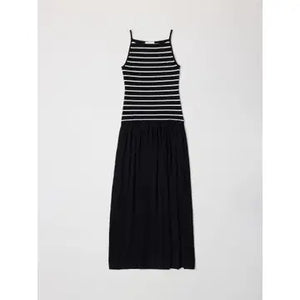 The Indy black and white striped Dress