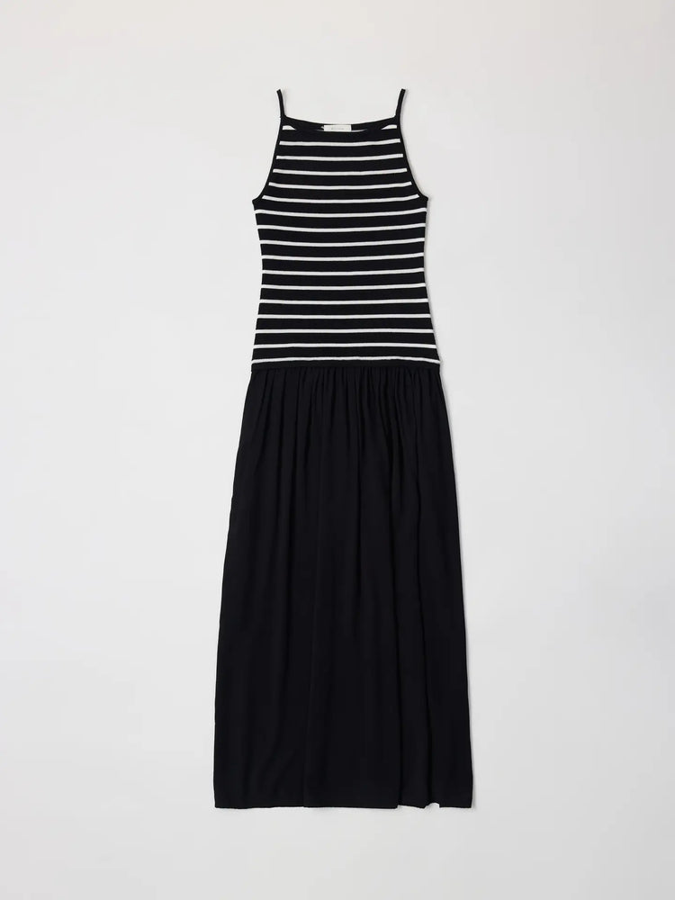 The Indy black and white striped Dress