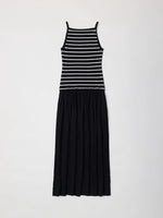 The Indy black and white striped Dress