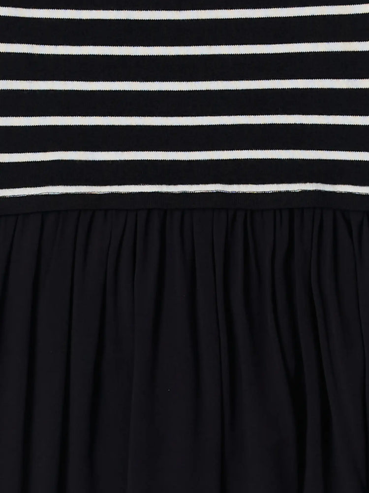 The Indy black and white striped Dress