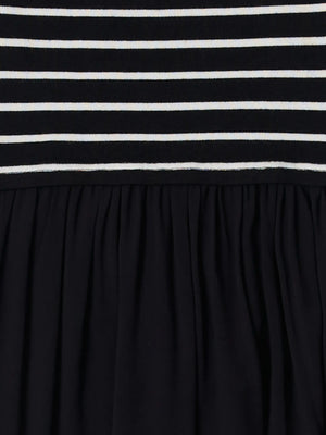 The Indy black and white striped Dress