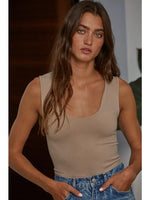 Light Taupe Double Layered Seamless Top
