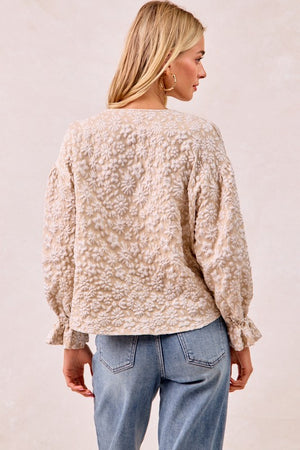 Floral textured top
