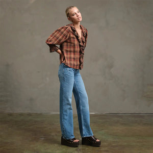 Ruffle plaid Alex blouse