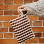 Brown Striped Wallet