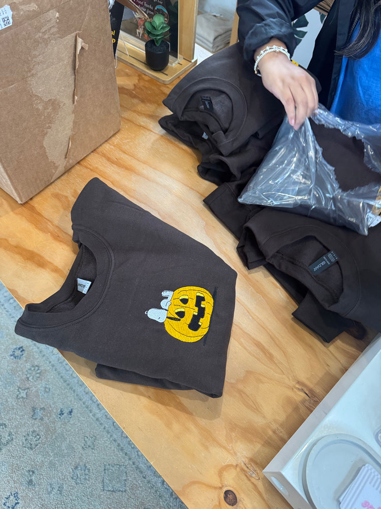 Brown Snoopy Crewneck
