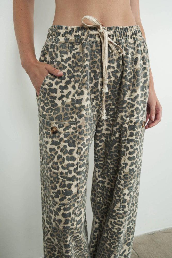 Cheetah relax fit pants