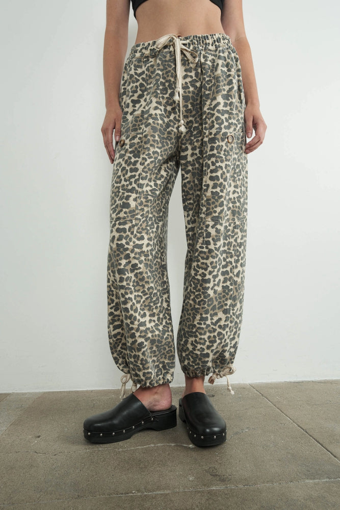 Cheetah relax fit pants