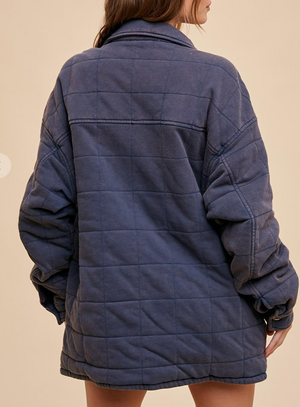 Charcoal quilted Jacket