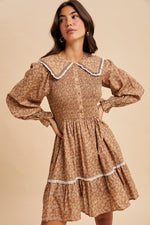 Smocked Doll Collar Mini Dress