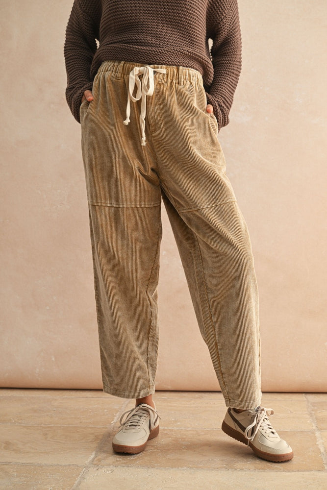 Beige Corduroy Pants