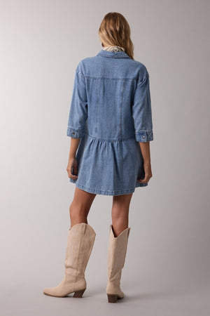 Denim Button-up Mini Dress
