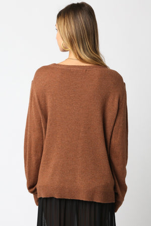 Brown Emma Knit Top