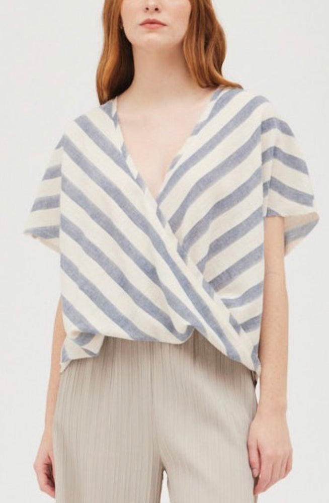 Indigo Striped Top