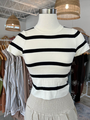 Striped Knit Tee