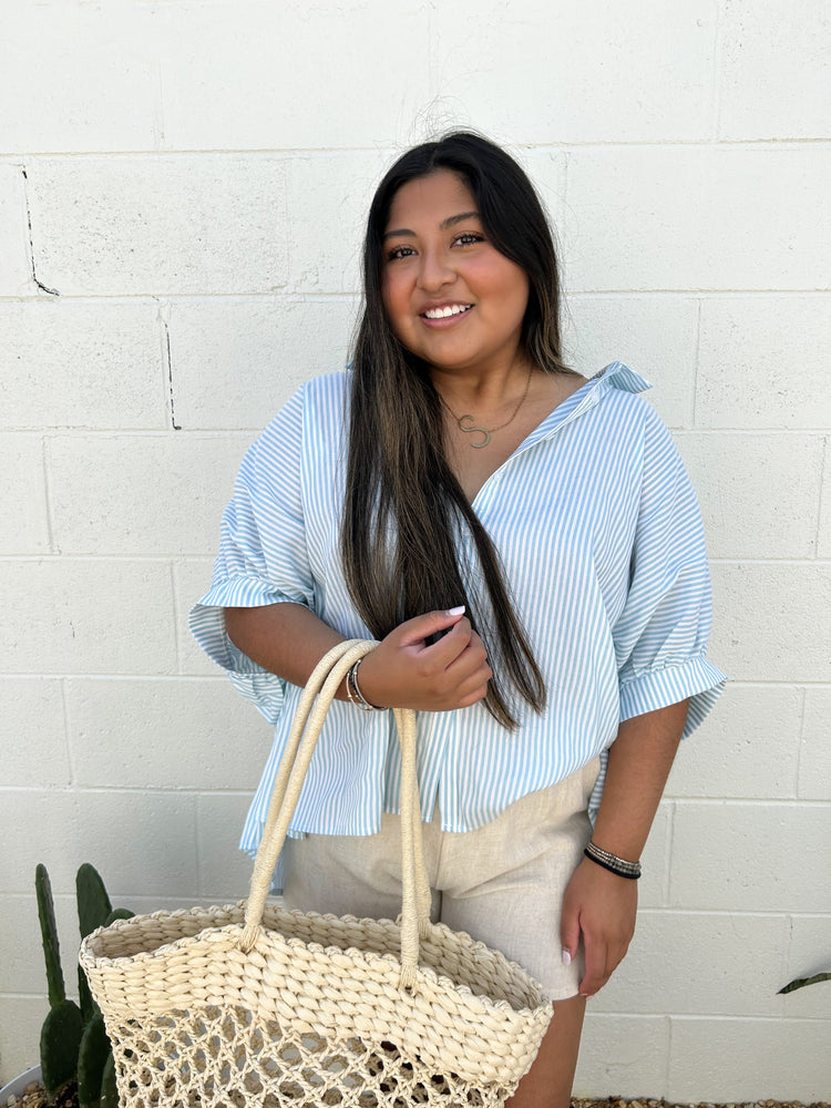 Baby Blue Inlet Top