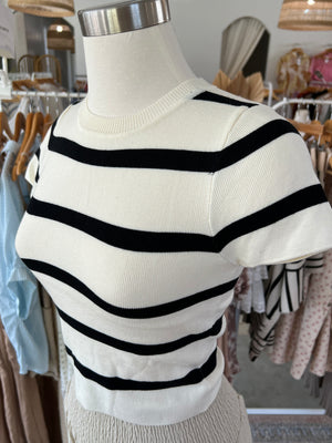 Striped Knit Tee