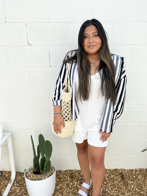 STRIPED OVERSIZED SHIRT