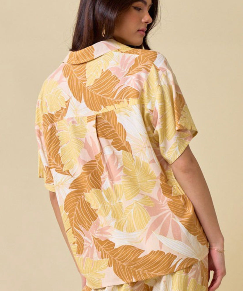 Blush tropical top