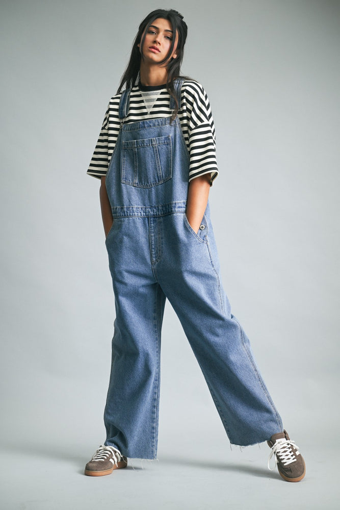 Denim Ankle Length Overalls
