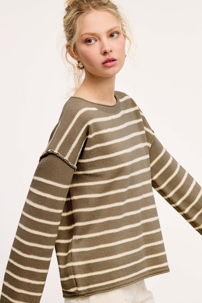 Mocha Striped Sweater