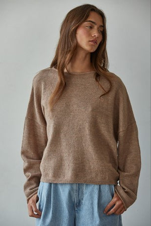 Mocha Easy Days Ahead Sweater