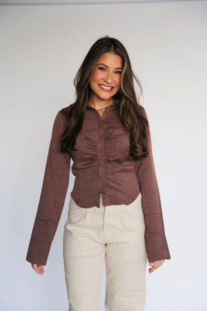 Chocolate Roused Blouse