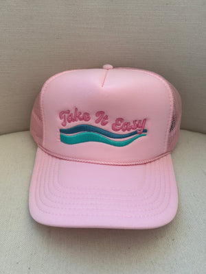 Take it easy hat in pink