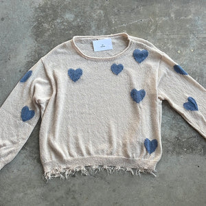 Blue heart sweater