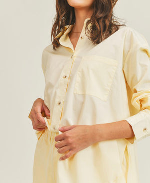 Banana Poplin Top